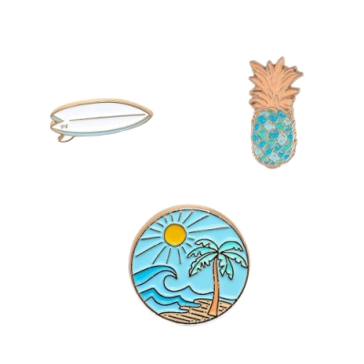 Pura Vida 美國手工 SURF CHECK PIN SET衝浪胸針組