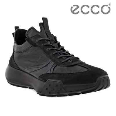 ECCO RETRO SNEAKER M 復古拼接皮革休閒運動鞋 男鞋 黑色