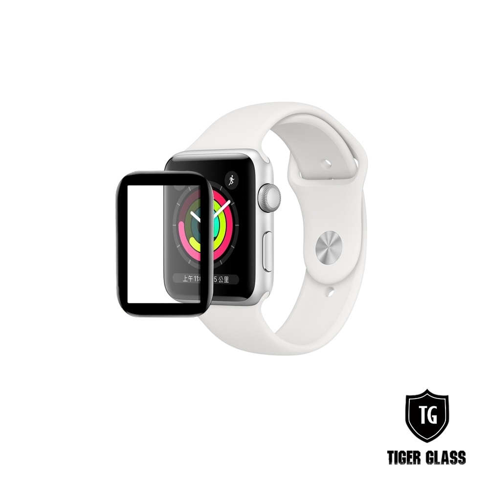 T.G Apple Watch 42mm 3D曲面滿版軟邊鋼化膜(手錶保護貼 玻璃膜 鋼化膜)