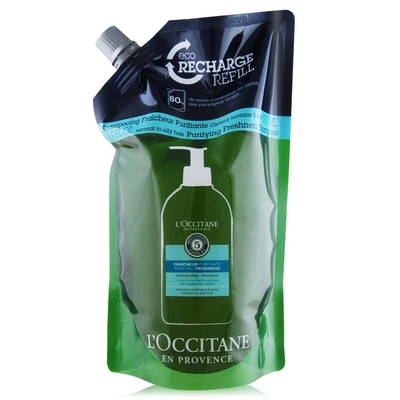 L OCCITANE 歐舒丹 草本淨涼洗髮乳補充包500ml-新版-百貨公司貨