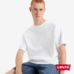 Levis 男款 重磅寬鬆版短袖素T恤 / 精工迷你刺繡Logo / 220GSM厚棉