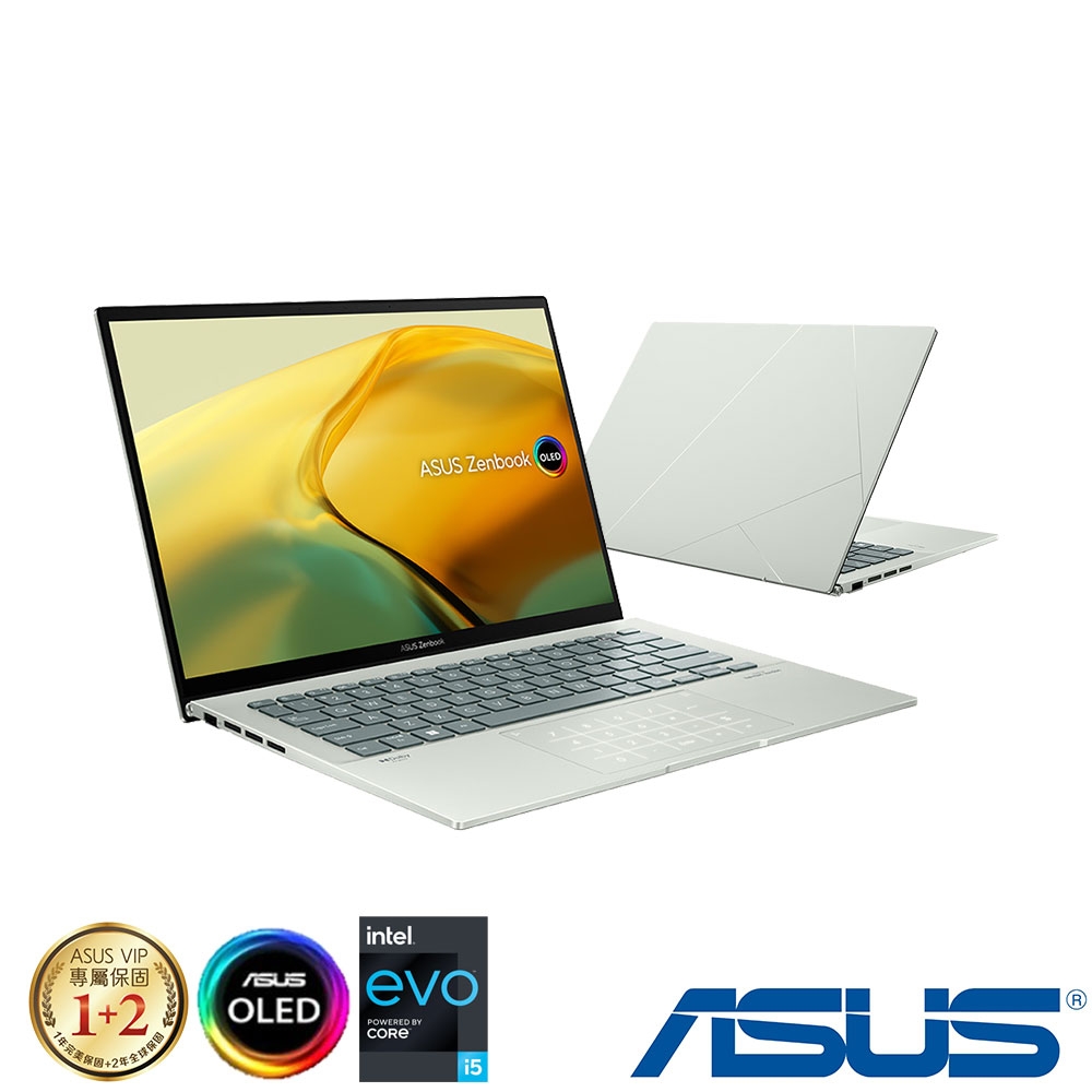 (M365組合) ASUS UX3402ZA 14吋輕薄筆電 (i5-1240P/16G/512G PCIe SSD/ZenBook 14 OLED/EVO/青瓷綠)