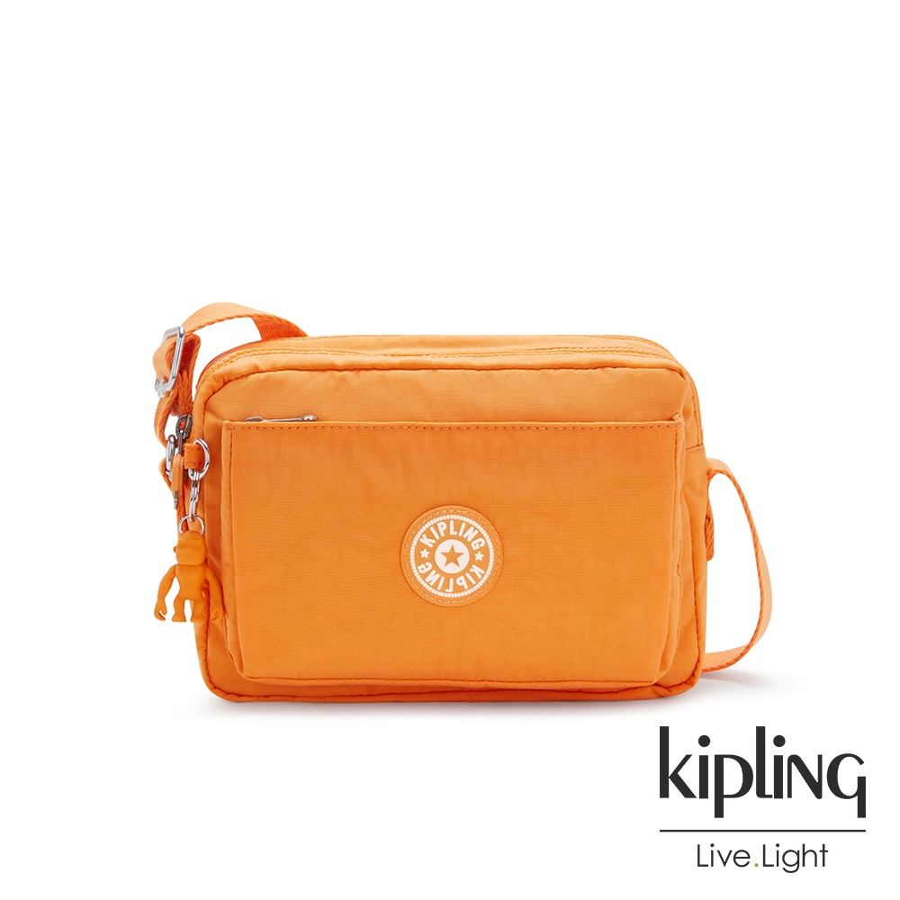 Kipling 橘子汽水泡泡色多層隨身斜背包-ABANU M