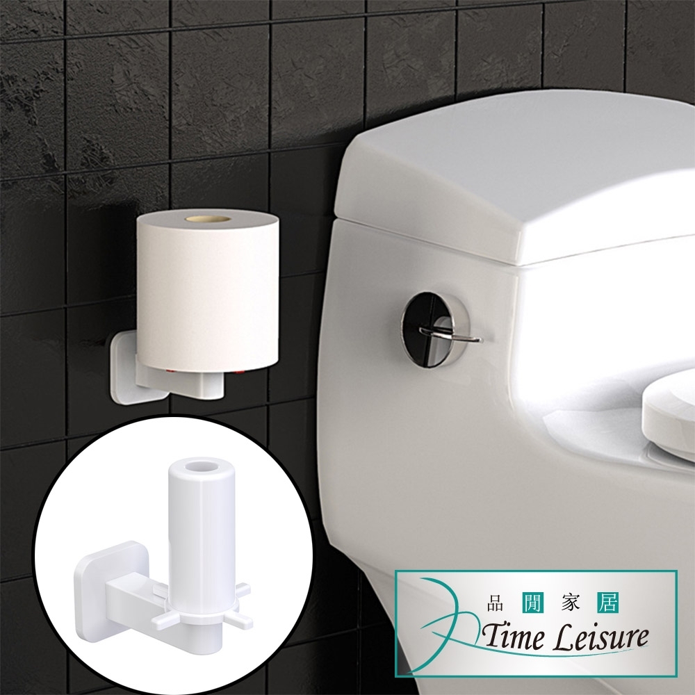 Time Leisure 廚房衛浴廁所直立式無痕貼衛生紙巾架