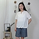 Hana-Mokuba花木馬日系女裝荷葉邊裝飾鬆緊下襬休閒上衣_米白 product thumbnail 1