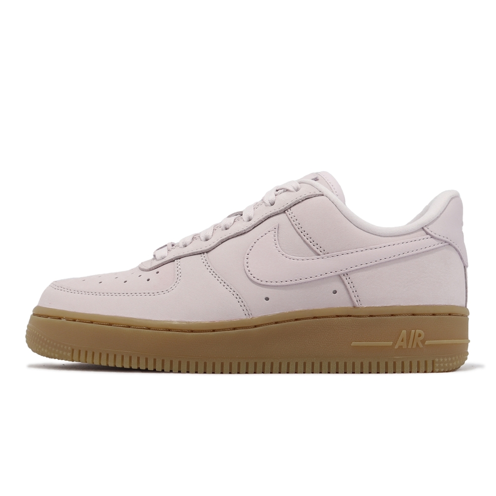 Nike 休閒鞋Wmns Air Force 1 PRM MF 女鞋粉珍珠粉皮革麂皮膠底AF1