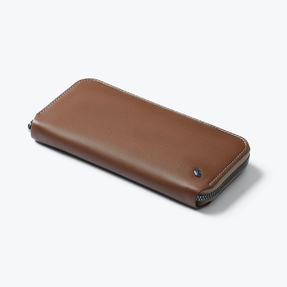 Bellroy Folio 拉鍊長夾 皮夾 手機包 RFID防盜 迎春好禮-榛果棕色