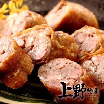 上野物產 脆皮鮮嫩爆漿雞腿捲x5包(300g土10%/3入/包)