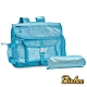 美國Bixbee - 閃采系列冰雪藍大童輕量減壓背書包筆袋超值組 product thumbnail 2