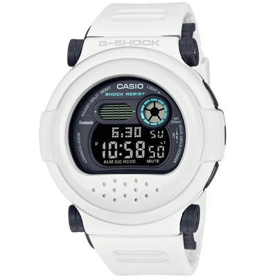 CASIO 卡西歐 G-SHOCK 穿越時空 智慧藍芽 白色膠囊結構 G-B001SF-7_47mm