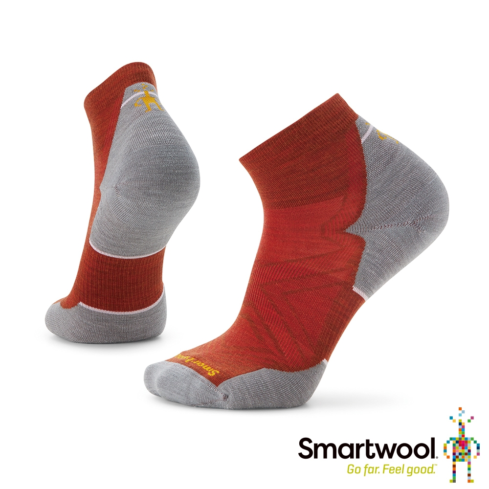 官方直營 Smartwool 機能跑步局部輕量減震低筒襪 暗橙