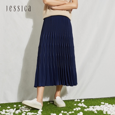 JESSICA - 精美華麗浪漫立體褶皺彈力百褶長裙222113