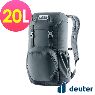 【deuter 德國】WALKER 20L休閒旅遊背包3812821深灰黑/戶外健行包/書包/通勤背包/休閒後背包*