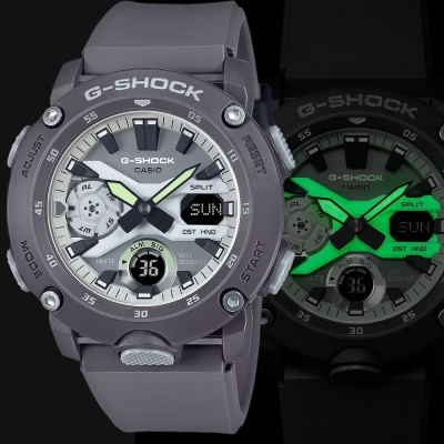 CASIO 卡西歐 G-SHOCK 綠光系列運動手錶 送禮推薦 GA-2000HD-8A