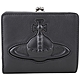 Vivienne Westwood 星球浮雕小牛皮雙珠金屬釦零袋短夾(黑色) product thumbnail 1
