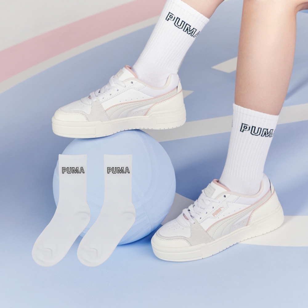 Puma 長襪 Fashion Crew Socks 白 黑 中筒襪 休閒襪 襪子 BB142107