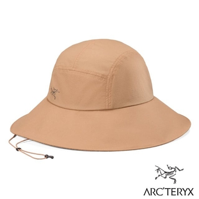 【ARCTERYX 始祖鳥】Aerios Shade Hat 防曬透氣寬邊遮陽帽.可折疊大盤帽.圓盤帽_X000007765 帆布棕