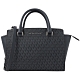 MICHAEL KORS SELMA金屬logo拼色PVC兩用手提包(深藍) product thumbnail 1