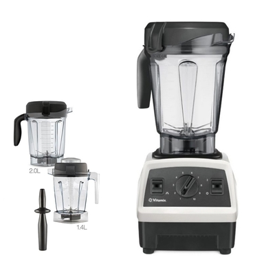 送7-11商品卡900元★美國Vitamix全食物調理機探索者+1.4公升雙杯組白色果汁機E320-W