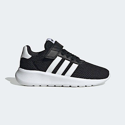 Adidas Lite Racer 3.0 EL K HQ3763 中童 慢跑鞋 運動 休閒 魔鬼氈 透氣 黑 白