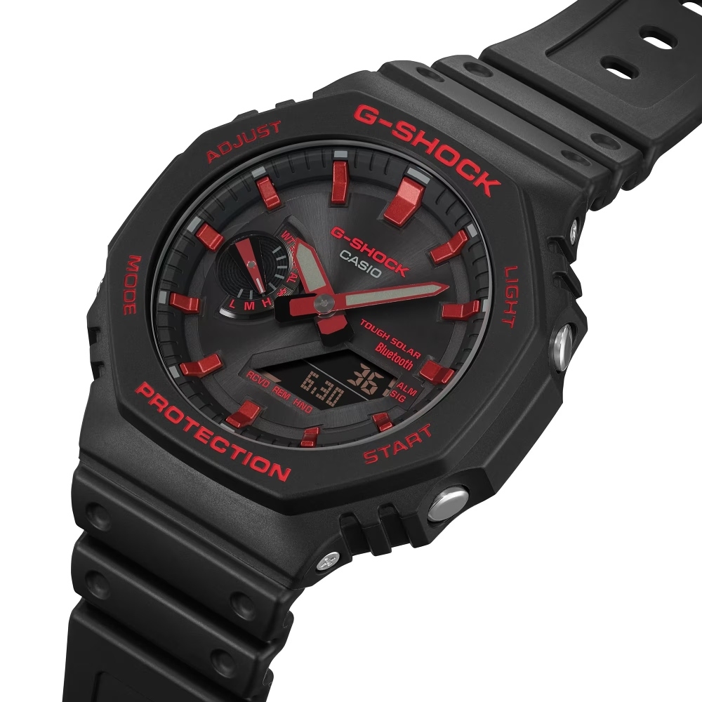 CASIO卡西歐八角火焰紅G-SHOCK雙顯錶(GA-B2100BNR-1A) | G-SHOCK