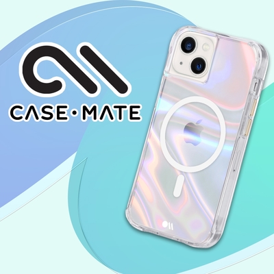 美國 CASE·MATE iPhone 14 Plus Soap Bubble 幻彩泡泡環保抗菌防摔保護殼MagSafe版