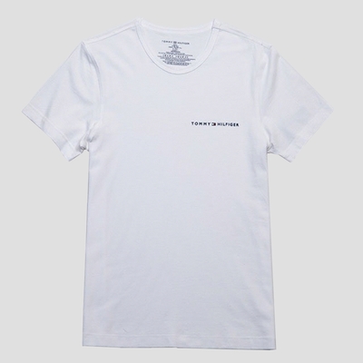 Tommy Hilfiger 熱銷印刷文字吸濕排汗運動短袖T恤-白色