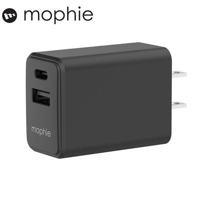 mophie essentials 30W 雙孔電源充電器-黑色(1C1A)