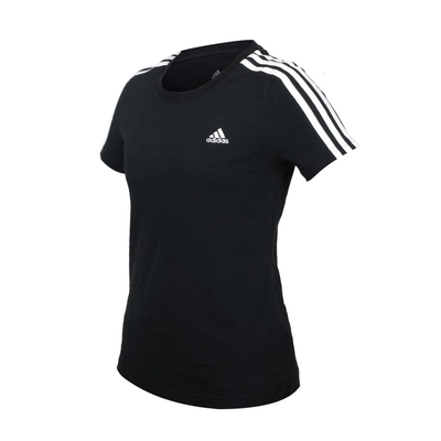 ADIDAS 女短袖T恤-慢跑 純棉 亞規 上衣 愛迪達 GL0784 黑白
