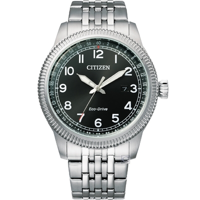 CITIZEN 星辰 GENT S 經典錢幣紋錶框復古男錶-(BM7480-81E)42.5mm