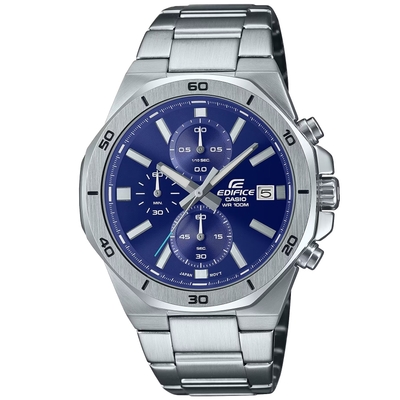 CASIO 卡西歐 EDIFICE 八角錶圈 計時腕錶 母親節 禮物 44.3mm / EFV-640D-2AV