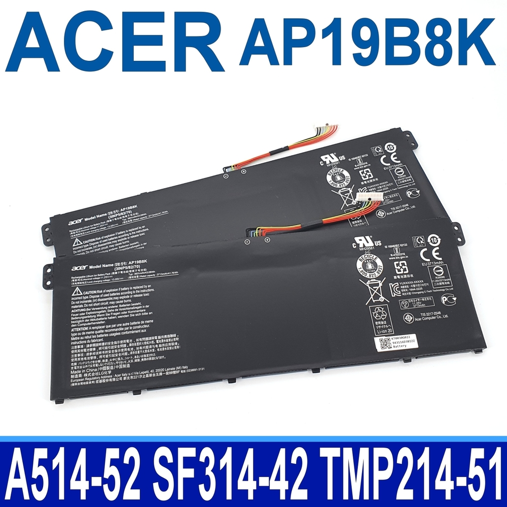 宏碁 ACER AP19B8K 原廠電池 B118-RN B118-G2 B118-M 314 C933