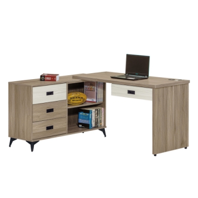 【綠活居】甘托克 現代4尺三抽多功能書桌/電腦桌(二色可選)-120x40x79cm免組