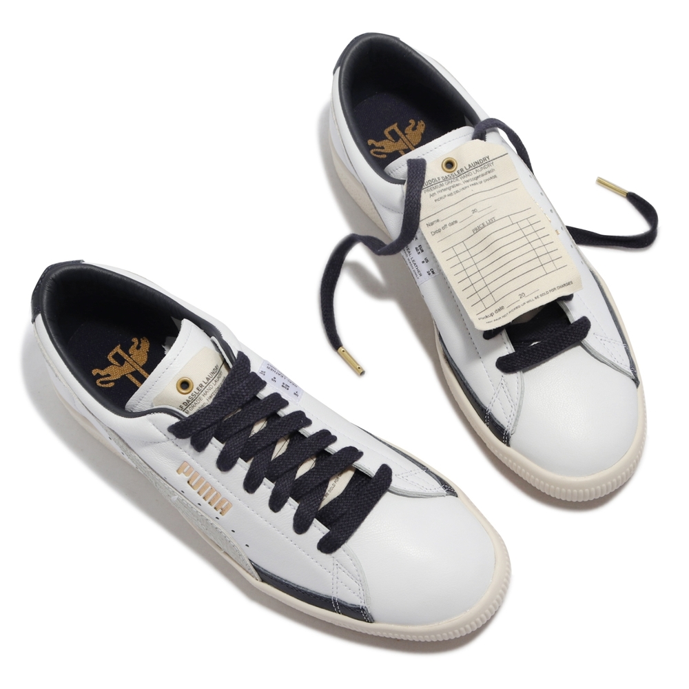 Puma 休閒鞋Basket VTG RDL LB 復古男女鞋情侶諧仿舊奶油底白深藍