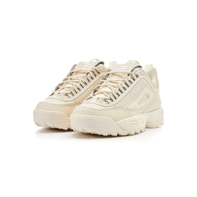 FILA DISRUPTOR II PREMIUM WOVEN 女運動鞋-米白 5-C609X-100