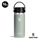 Hydro Flask 16oz/473ml 寬口 旋轉咖啡蓋 保溫瓶 灰綠 product thumbnail 2