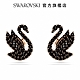 SWAROVSKI 施華洛世奇 Swarovski Swan 耳釘 天鵝, 黑色, 鍍玫瑰金色調 product thumbnail 1