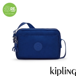 Kipling 夏日靛青藍多層隨身斜背包-ABANU M
