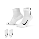 NIKE 襪子 中筒襪 運動襪 6雙組 U NK MLTPLIER ANKLE 144 白 SX7556-100 (2806) product thumbnail 1