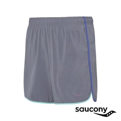 【SAUCONY 索康尼】5吋跑褲/男 服飾 原廠貨 DASH 5 SHORT(炭灰色-SCSAM800286-CHC)