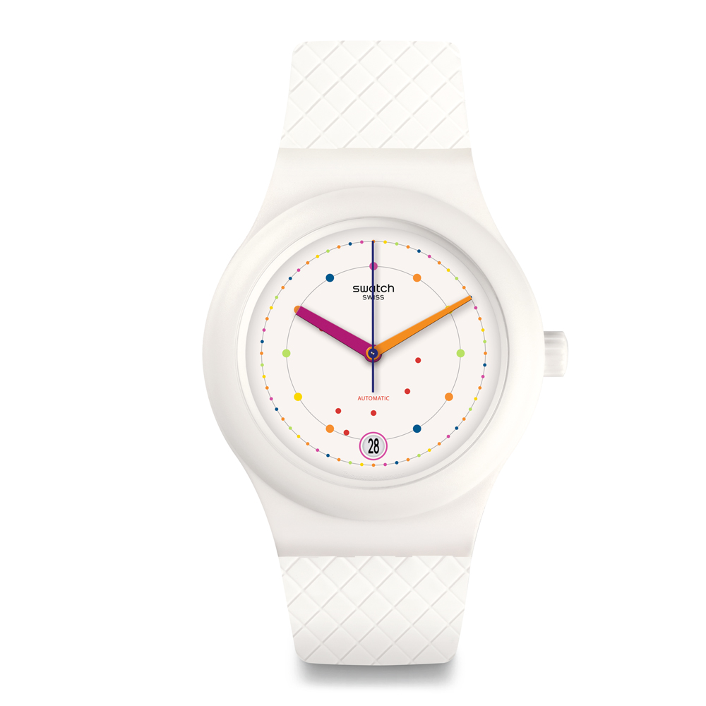 Swatch 51號星球機械錶 SISTEM POLKA 彩色點點手錶