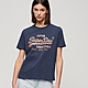 SUPERDRY 女裝 短袖T恤 經典大LOGO Metallic VL Relaxed 羅倫藍 product thumbnail 1