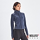 Mollifix 瑪莉菲絲 羅紋拼接俐落訓練外套(深霧藍)、保暖、防風、羽絨外套 product thumbnail 1