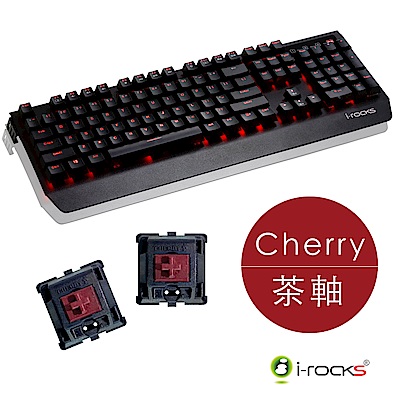 i-Rocks K60M鋁合金機械式電競鍵盤-Cherry茶軸+M09電競滑鼠-藍光