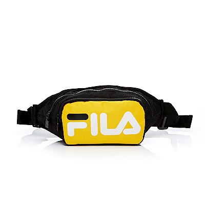 FILA 小型LOGO腰包-黃 BWT-1006-YE