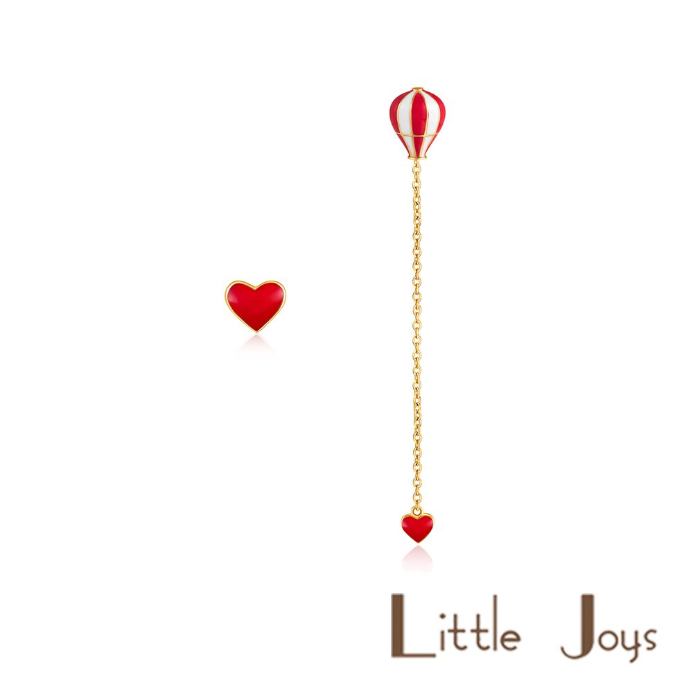 Little Joys 原創設計品牌 Heart Balloon 不對稱耳釘 紅白長款