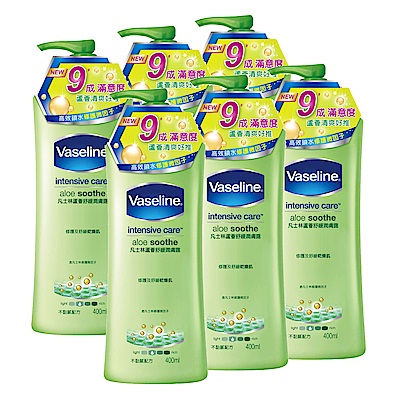 VASELINE 凡士林蘆薈舒緩潤膚露 400ml_6入超值組