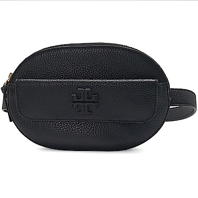 TORY BURCH BELT BAG 牛皮荔枝紋拉鍊腰包黑色