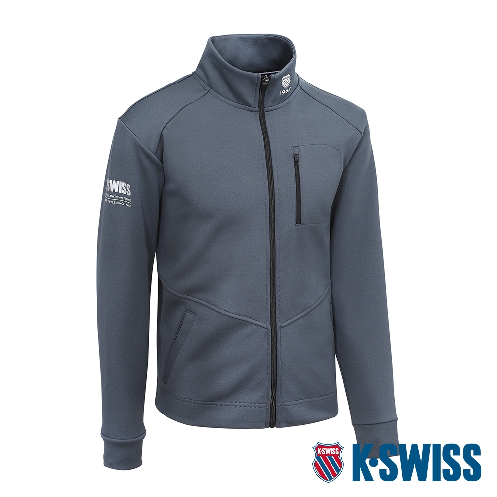 K-SWISS  Mock Neck Jacket運動外套-男-灰