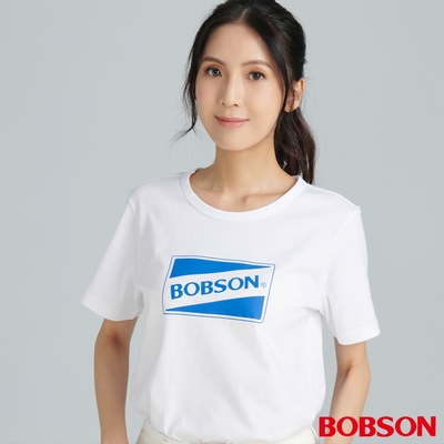 【BOBSON】女款圓領LOGO上衣 (E0023-80)